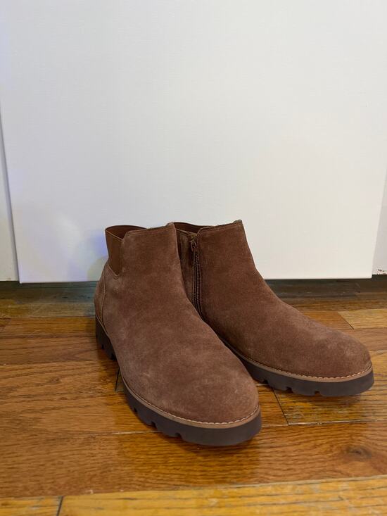 Vionic Shoes - Vionic Water Repellent Suede Ankle Booties Brione US 8/EU 39